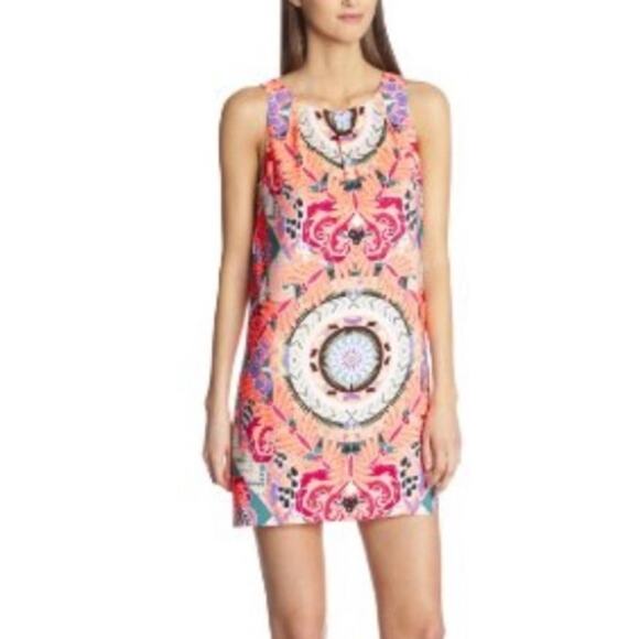 Mara Hoffman Neon Geometric Tunic Sheath Dress Size Medium - Picture 2 of 6